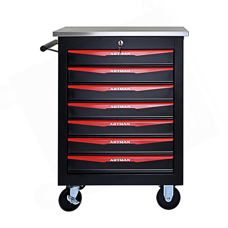 Chariot à outils multifonctionnel à 7 tiroirs avec roues, chariot à outils roulant et armoire d'appoint