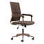 Chaise de bureau pivotante espresso et bronze