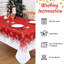 Snowflake Christmas Tablecloth 60x60 Inch - Waterproof Washable Holiday Table Cover for Indoor Outdoor Xmas Dining Kitchen Party-2094397644-2094397647