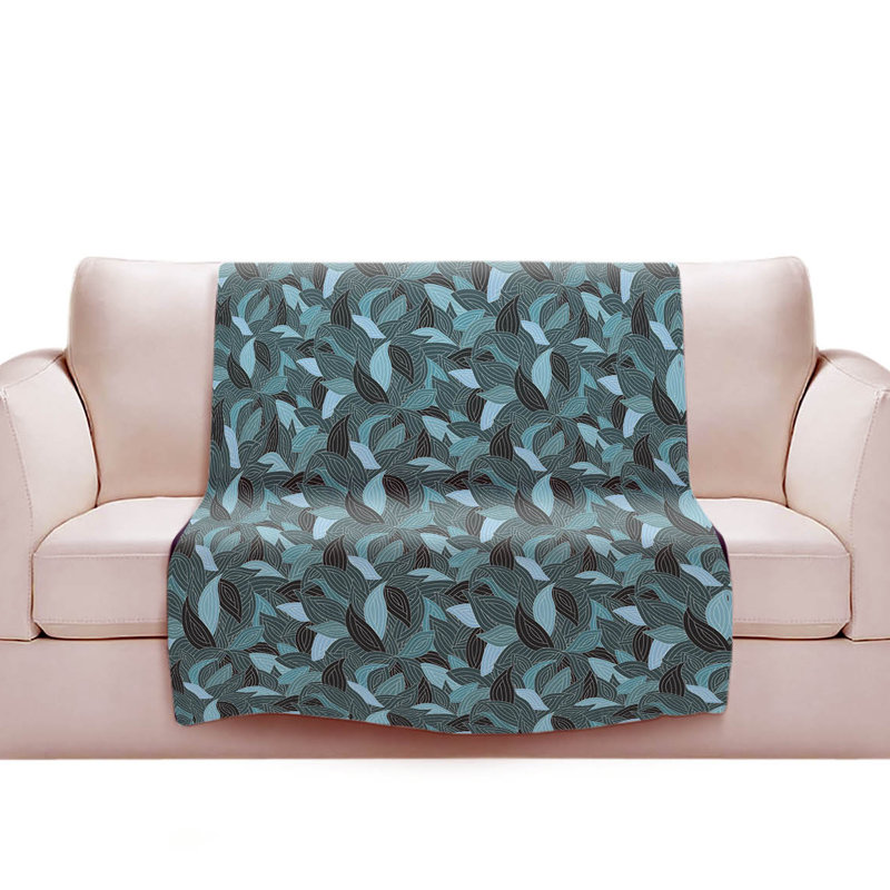 Couverture en sherpas bleues, l 51 po x L 60 po