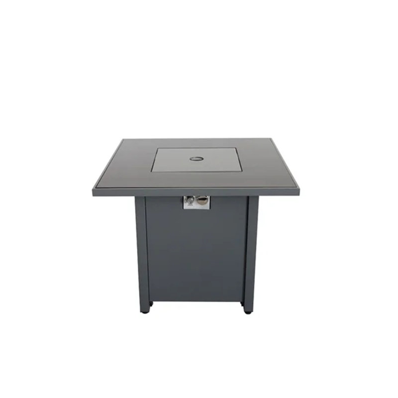 25" H X 30" W Steel Outdoor Fire Pit Table With Lid