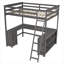 Lit mezzanine avec bureau en U, tiroirs et tablettes de rangement-106847901-106847898