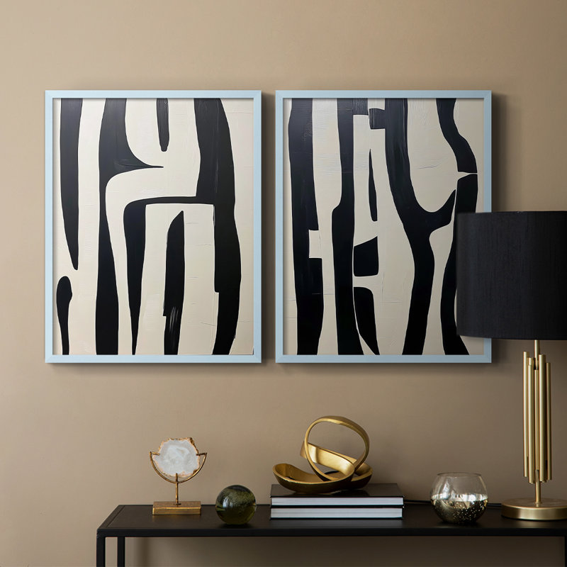 Série ABSTRACT DCXLV - Reproduction encadrée de qualité supérieure - prête à être accrochée - aucun clou requis - aucun clou requis