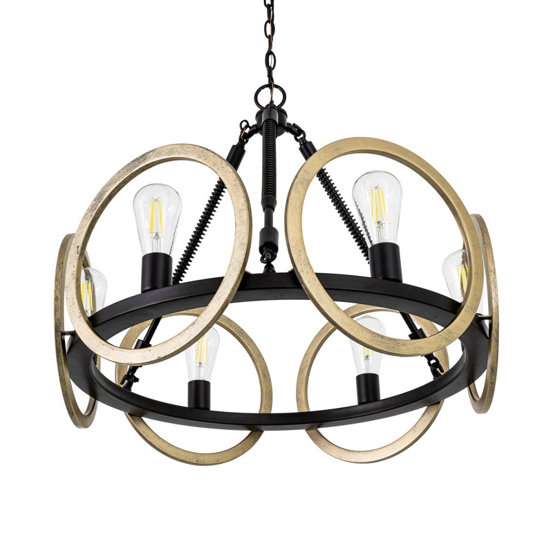 Mixon 6 - Light Wagon Wheel Chandelier