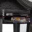 Vitrine de coin lumineuse avec portes et tablettes en verre trempé - rangement élégant en chêne pour le salon et la chambre à coucher - Noir