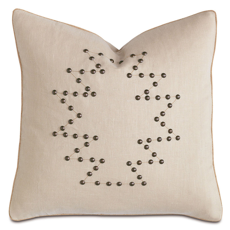 Linen Square Pillow Cover & Insert, Geometric
