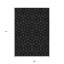 Tapis intérieur / extérieur géométrique noir et ivoire lavable 9 pi x 12 pi