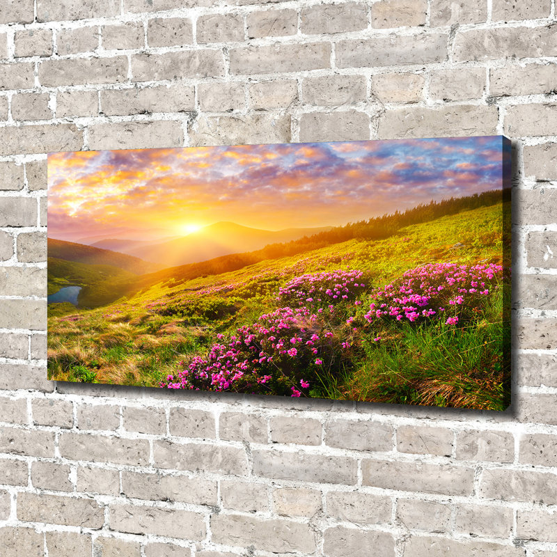 Sunset Mountains - No Frame Print on Canvas
