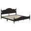 Lit plateforme rétro avec tête de lit, cadre de lit en bois, aucun sommier nécessaire-130112544