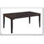 Ensemble de salle à manger rectangulaire 5 pièces avec table en chêne foncé et chaises rembourrées, parfait pour les salles à manger modernes et élégantes.