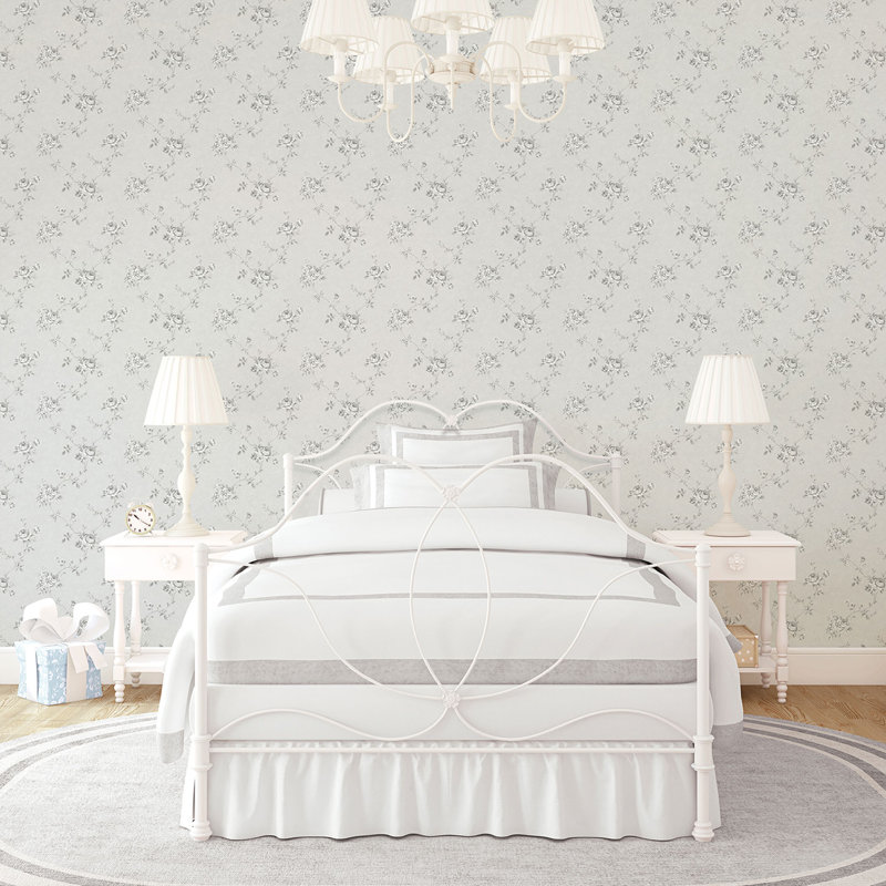 Moffitt 10m x 53cm Textured Satin Wallpaper Roll, Grey