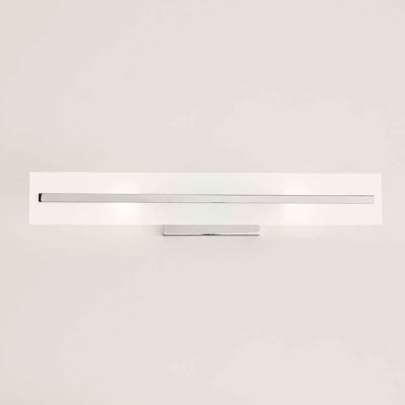 Dimmable Vanity Light, Chrome, 2, 7"H x 24"W x 4.88"D