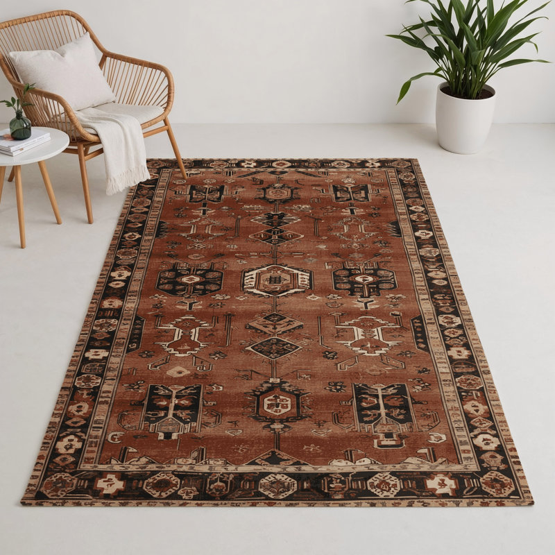 Tapis turc intérieur et extérieur brun