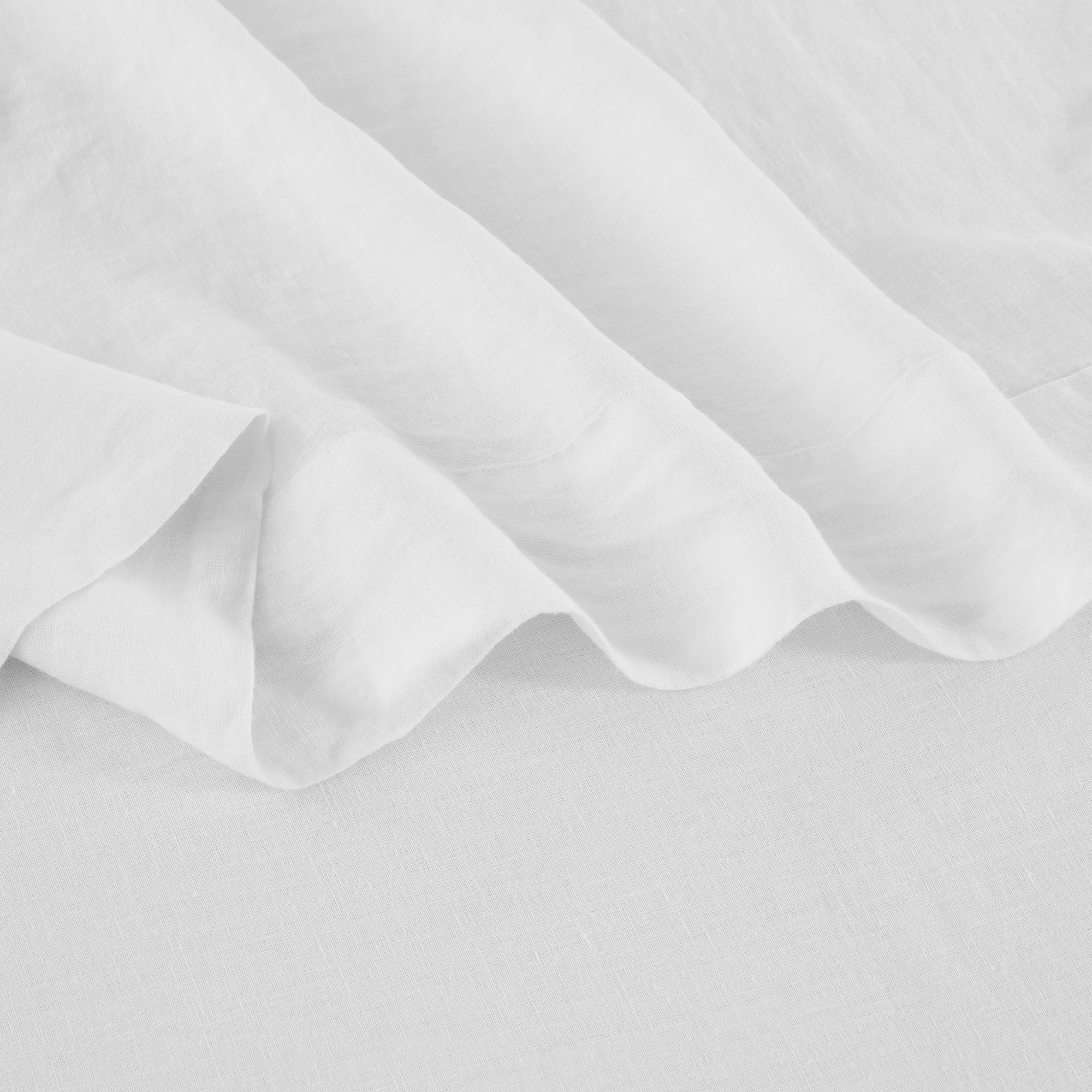 100% Linen Sheet Set, Full Sheet Set with 2 Pillowcases, White
