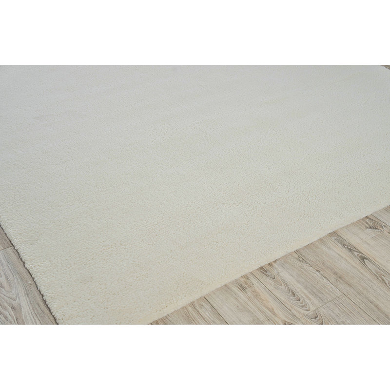Merino Wool Area Rug in Ivory, Rectangle 2' x 3'