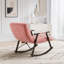 Folding Rocking Lounge Chair with Adjustable Back, Footrest & Side Pockets-1913642884