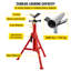 V Head Pipe Stand 0.3-30.5 cm Capacity, Adjustable Height 71.1-132.1 cm, Pipe Stands 1133.9 kg Load Capacity, Portable Folding Pipe Stands, Carbon Steel Body More Durable