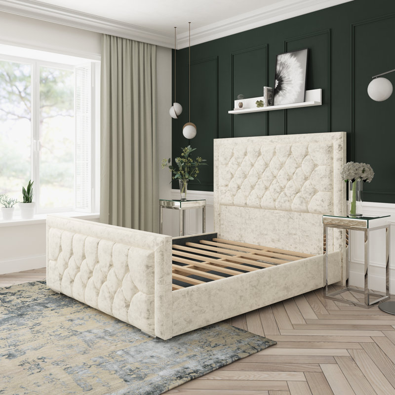 Upholstered Bed, Cream, Double (4'6)