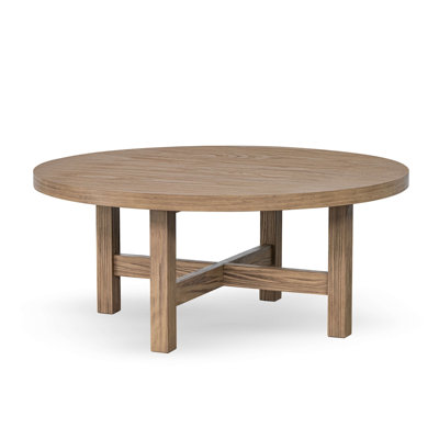 Gladston Round Wood Coffee Table (35.5")
