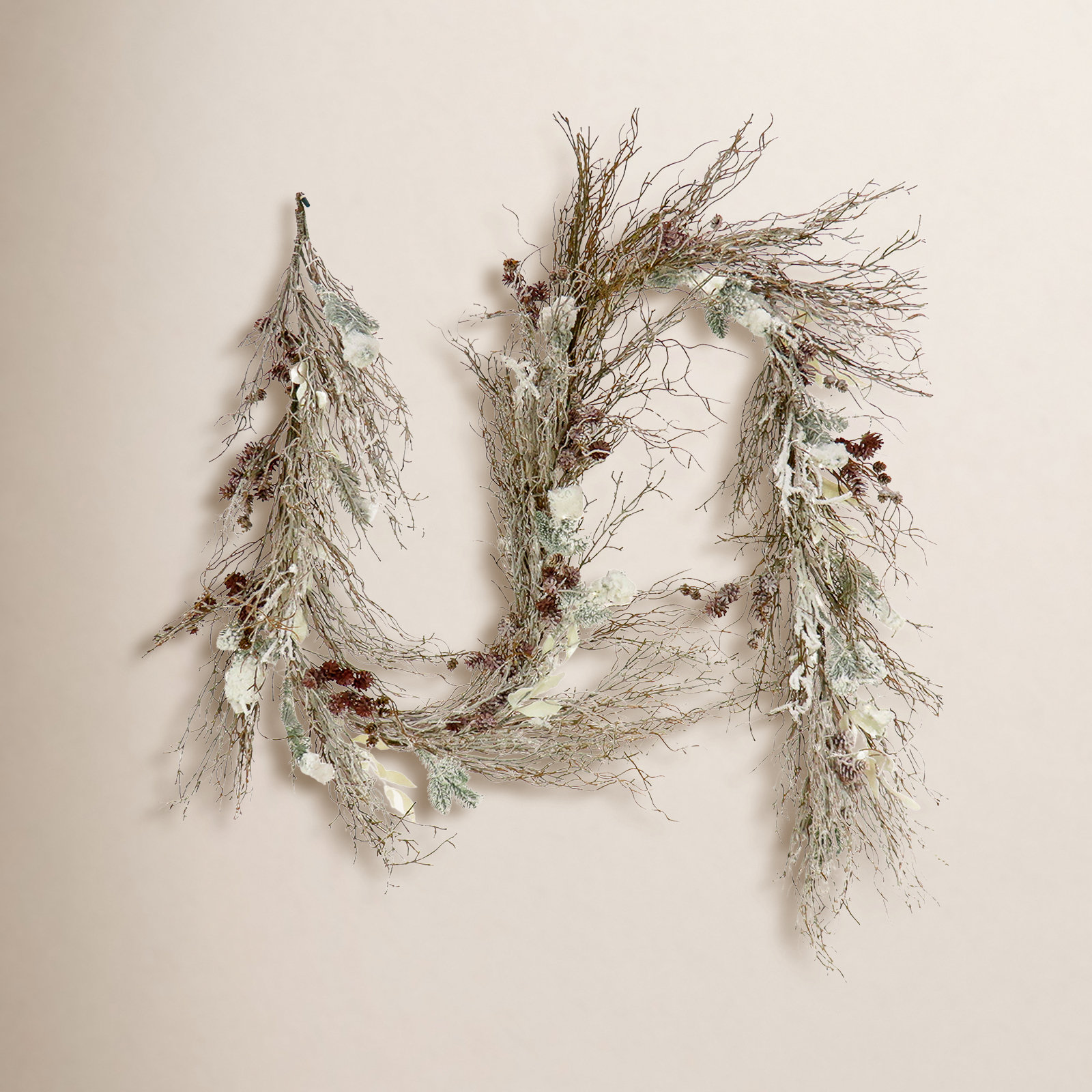 108" Frosted Pre-Lit Christmas Garland