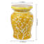 Tabouret de jardin en céramique jaune et blanc 17,75 po Cherry Blossom Classic-443424100