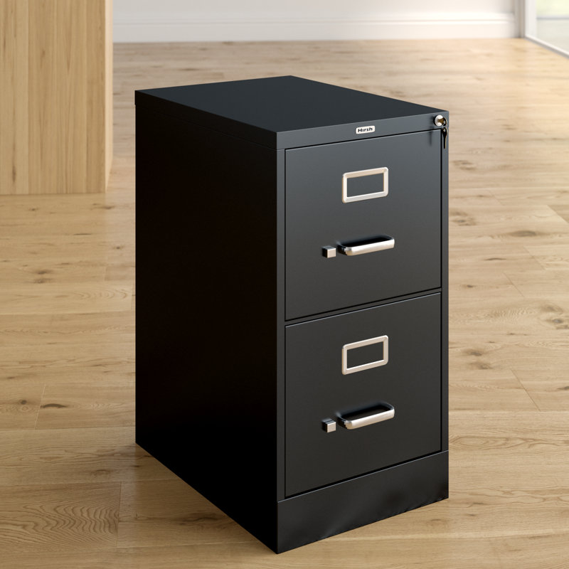 Scalzo 15'' Wide 2 -Drawer Steel File Cabinet, Black