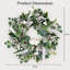 Couronne d'hiver 24 po avec hiboux moelleux, couronne de Noël artificielle pour porte d'entrée, décor de maison de campagne avec pommes de pin
