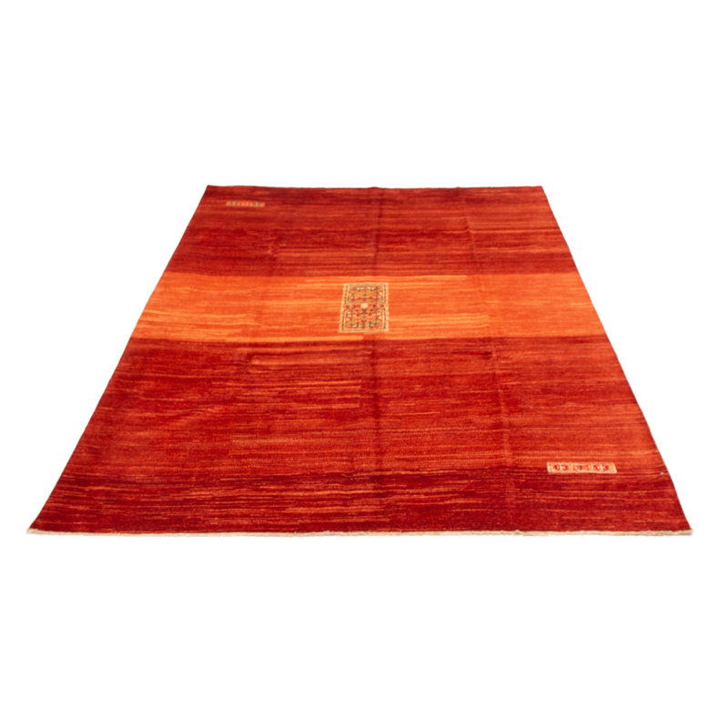 Tapis unique en laine noué à la main 8 pi x 10 pi 9 po nouvel âge Leriah en cuivre foncé / rouge