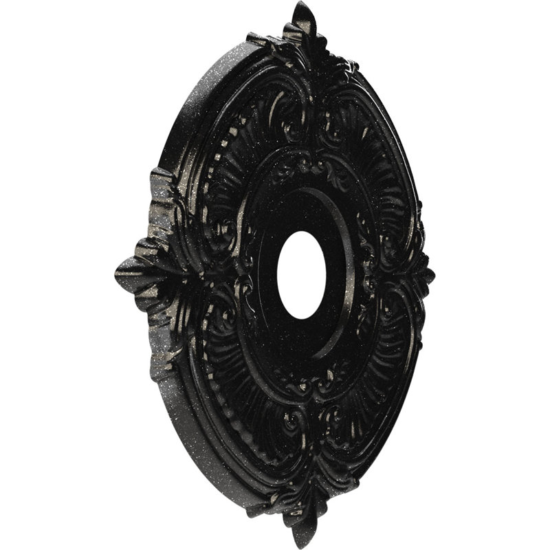 Attica Thermoformed PVC Ceiling Medallion, 19" H x 19" W x 1" D, Textured Metallic Galaxy