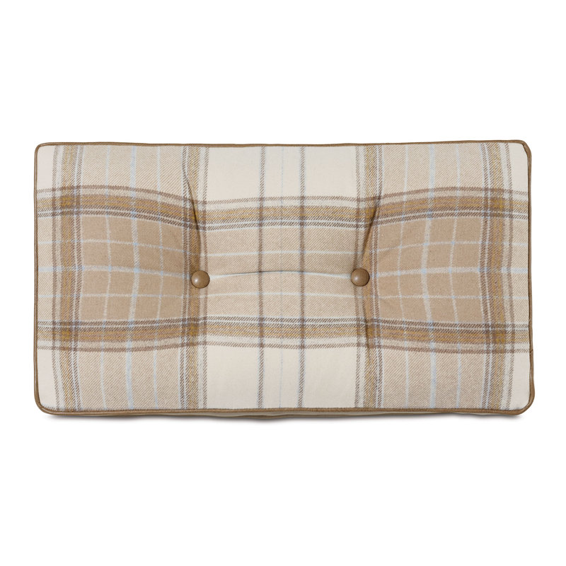 Lodge Buttons Wool Blend Reversible Throw Pillow