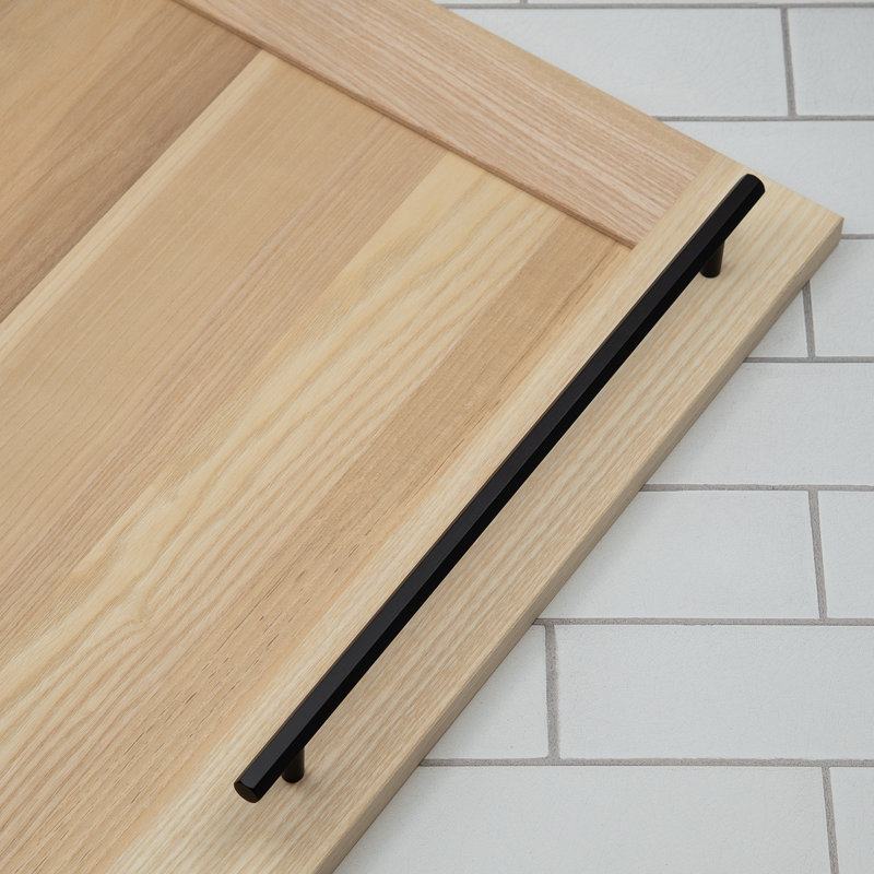 Hexagonal T-Bar Handles in Multiple Finishes, Matte Black, 320mm Handle