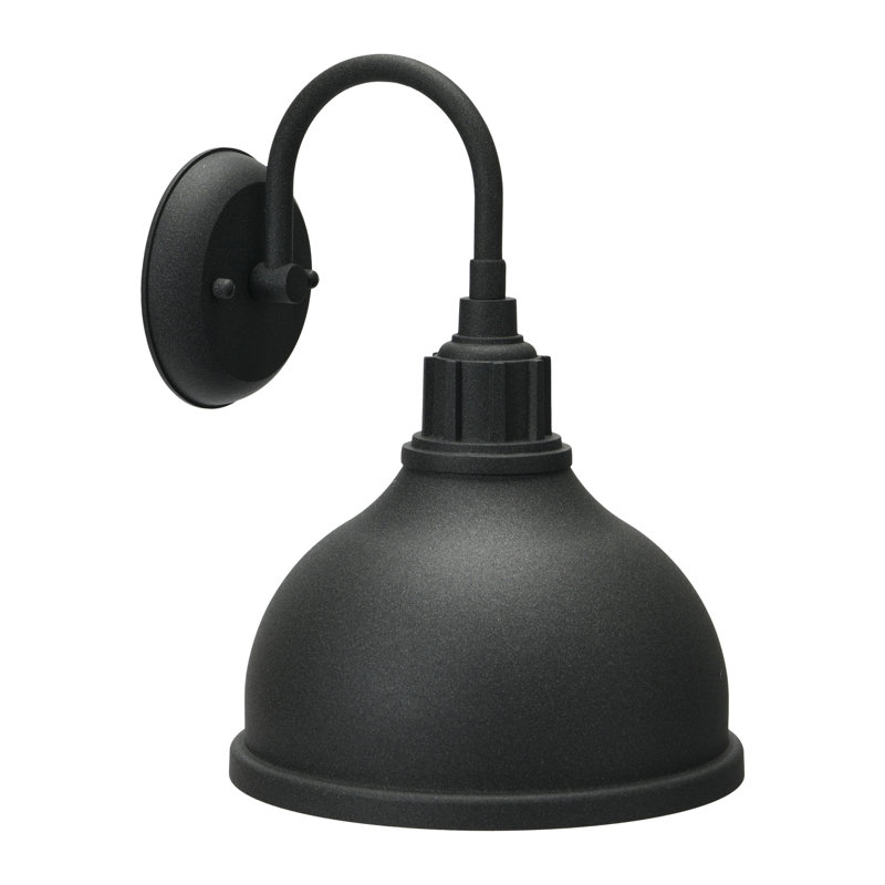 Éclairage d'extérieur en métal avec abat-jour, zinc patiné, H 12,5 po x l 9 po x P 10,25 po