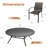 10-Piece Outdoor Dining Set with 63“ Round Dining Table and Stackable Rattan Armrest Chairs-112437913