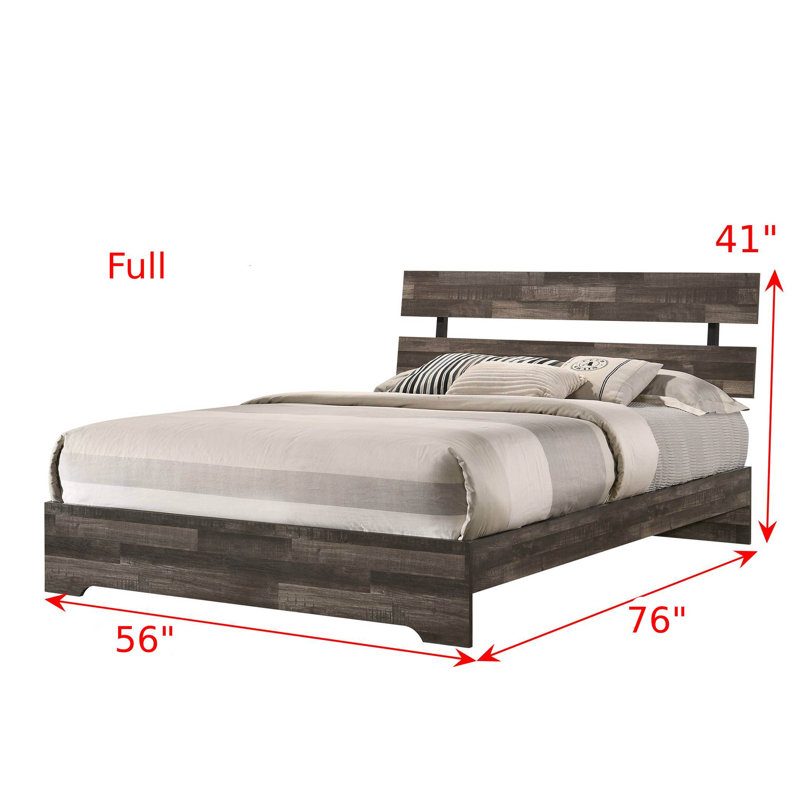 Ensemble de chambre à coucher avec lit plateforme 3 po Johusa, Double
