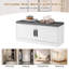 Range-chaussures avec range-chaussures 2 portes et 2 tablettes réglables