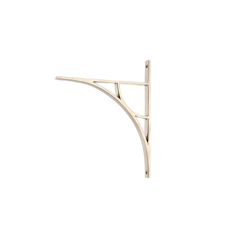 Tyne Shelf Bracket, Polished Nickel, 31.4cm H x 9.8cm W x 2cm D