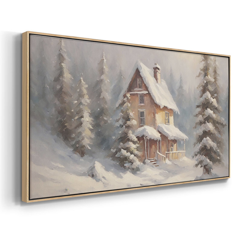 Paysage, série CCGX, toile tendue avec châssis, prête à être accrochée, H 17 po x l 33 po, Blanc