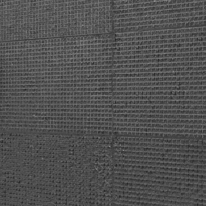 Rakestone 12x24 3D Honed Limestone Stone Tile, Noir Black, Natural Stone, Cube 3D