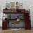 Twin-Sized High-Rise Bed With 7 Drawers, 2 Display Shelves, And A Study Desk-123407119-123407122