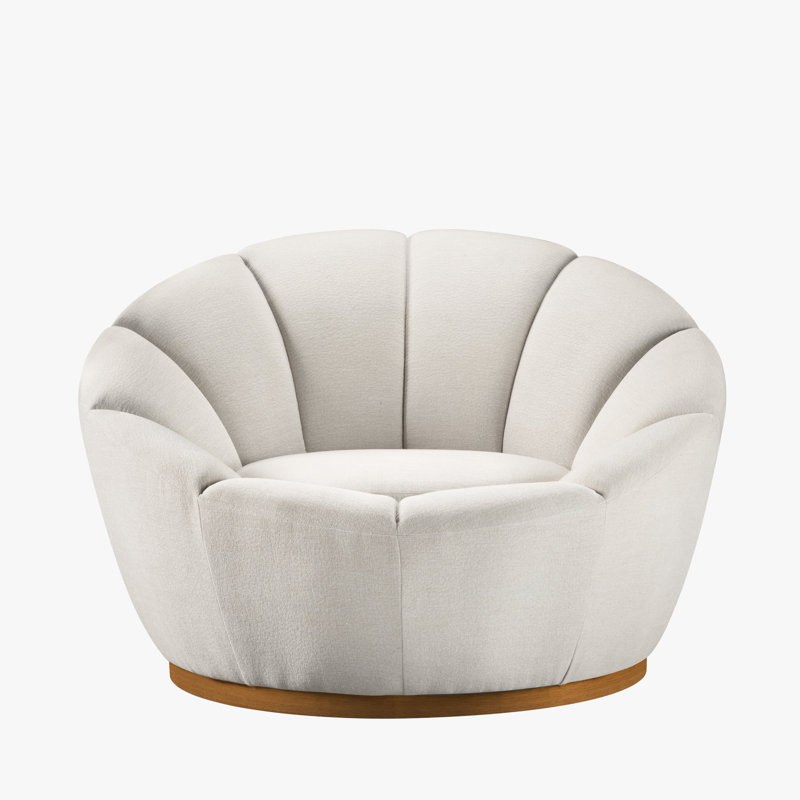 Fauteuil d'appoint pivotant à 360 ° Oliver White