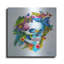 Trinx 'Tropical Skull Splash' by Ivan Negrete, Metal Wall Art, 36"x36"