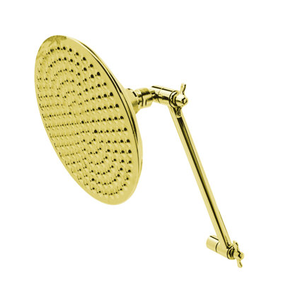 Pomme de douche ronde en laiton 7-3 / 4 pouces avec bras de douche réglable haut et bas Kingston