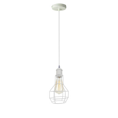 Lopez 1 - Light White Geometric Pendant