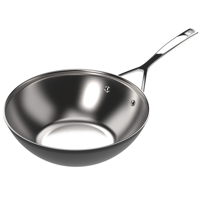Demeyere Black 5 Stainless Steel With Ceramic Exterior Coating 3.2-Qt Wok