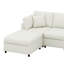 Canapé modulaire de 127 po, canapé en U avec repose-pieds mobile, canapé en chenille avec siège profond, canapé convertible 6 places-121081593