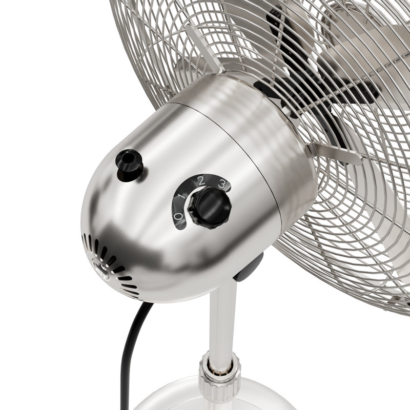 47" Oscillating Pedestal Fan, Brushed Nickel