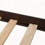 Lit simple superposé au dessus d'un lit double avec tiroirs de rangement, lit superposé en bois avec échelle et garde-corps-1887328399