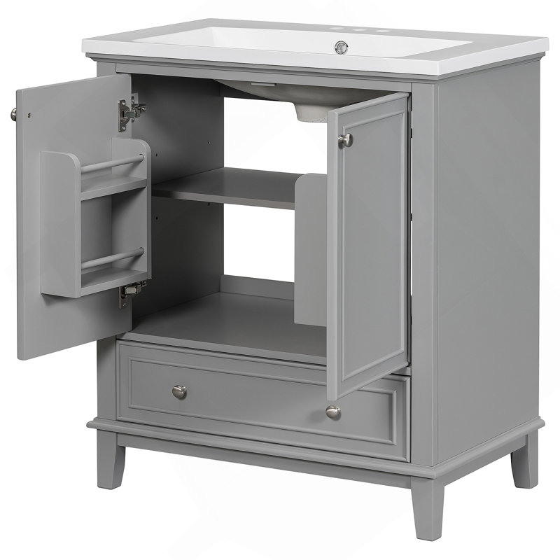 30" Bathroom Vanity with Sink Combo, Multi-functional Bathroom Cabinet