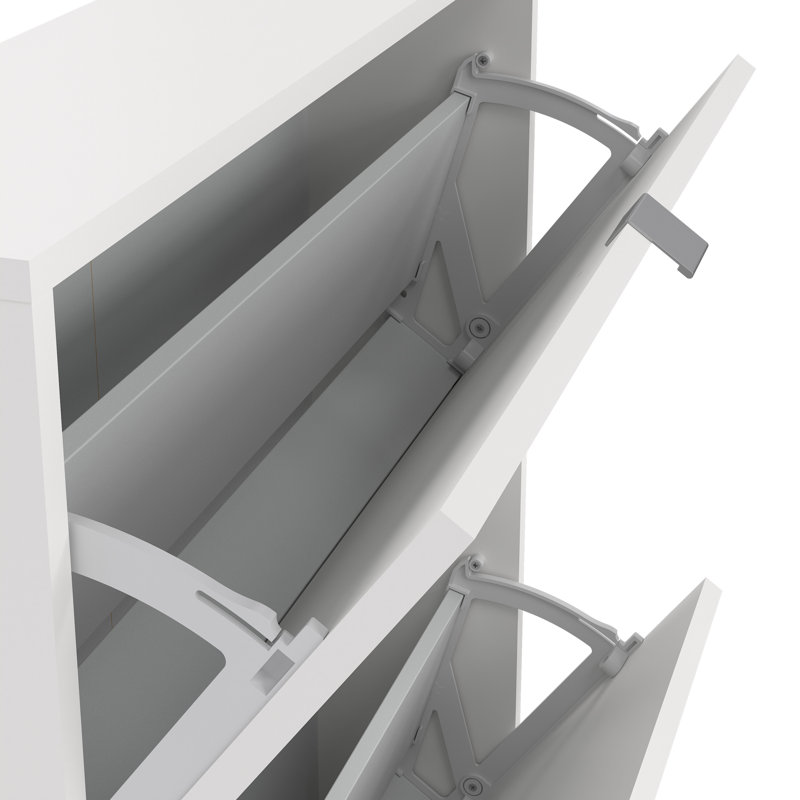 Aula 6 Pair Shoe Storage Cabinet, Black