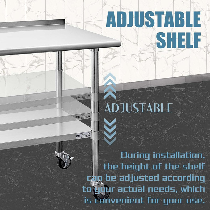 Stainless Steel Table For Prep & Work 24 X 30 Inches With ...